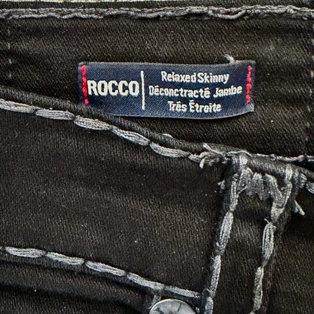 TRUE RELIGION MEN’S ROCCO RELAXED SOFT SKINNY STRETCHABLE JEANS SZ W28 L33 -VGUC